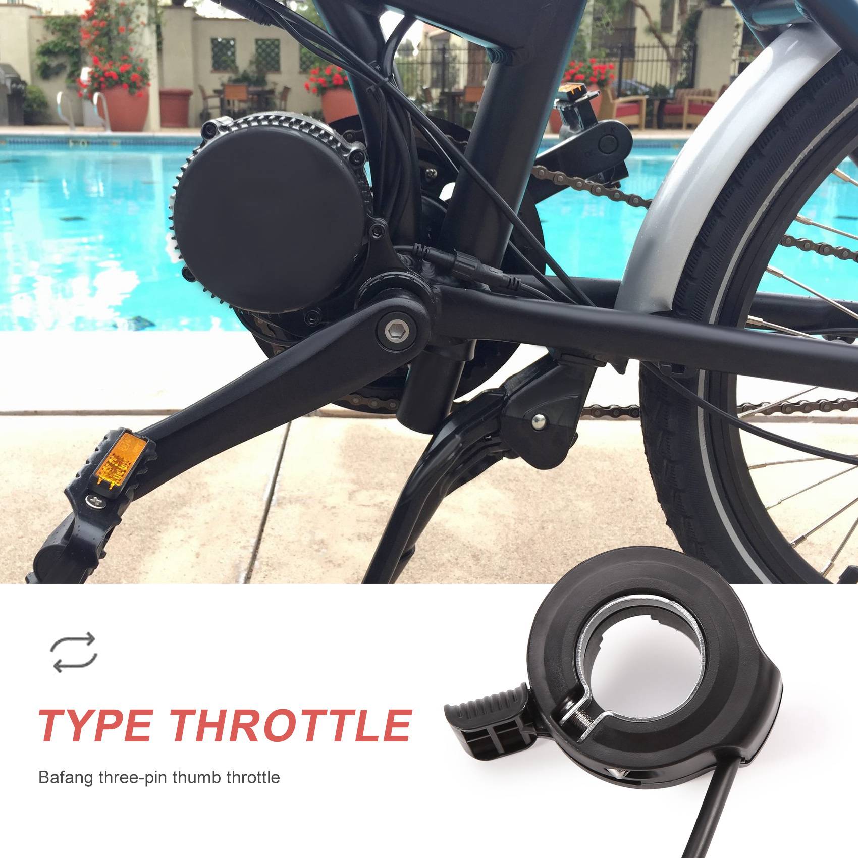 Happy New- Thumb Throttle for  - Mid Drive Motor Kit 52V 1000W review and price